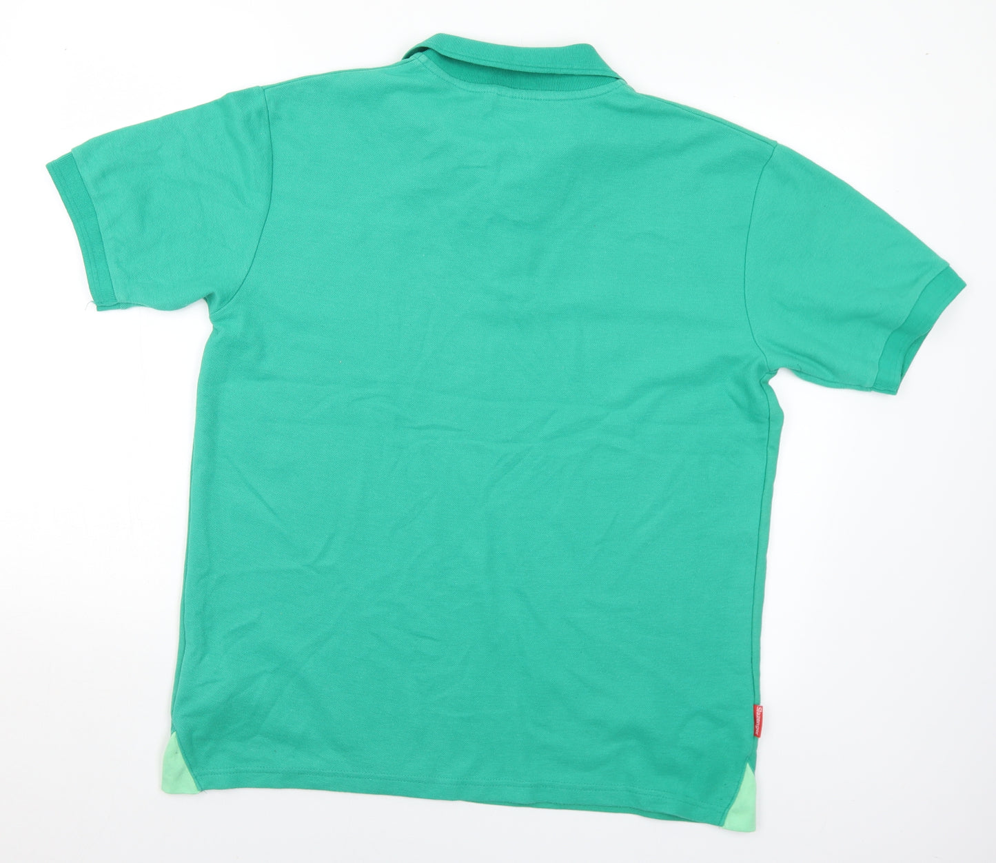 Slazenger Mens Green  Polyester  Polo Size L Collared