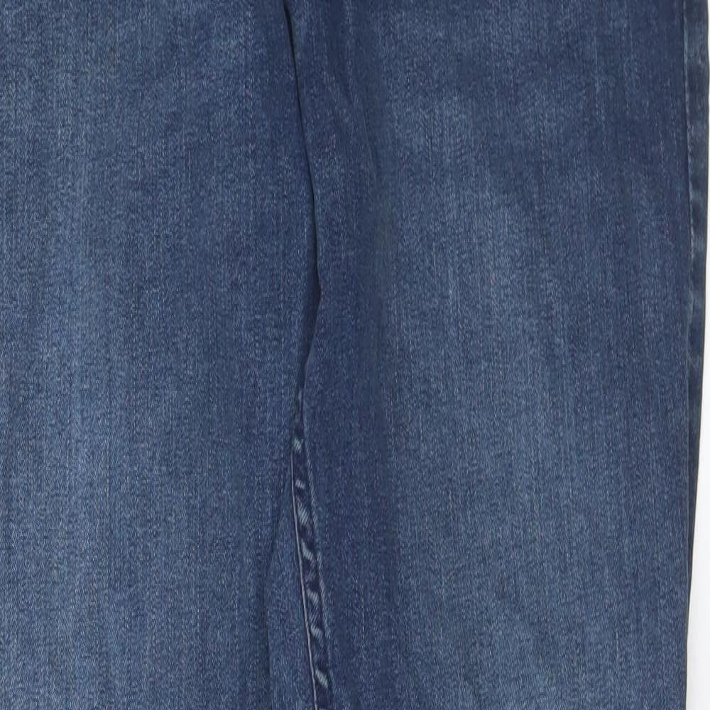 Denim & Co. Mens Blue  Cotton Straight Jeans Size 32 L32 in Regular Button