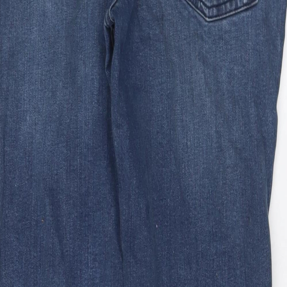 Denim & Co. Mens Blue  Cotton Straight Jeans Size 32 L32 in Regular Button