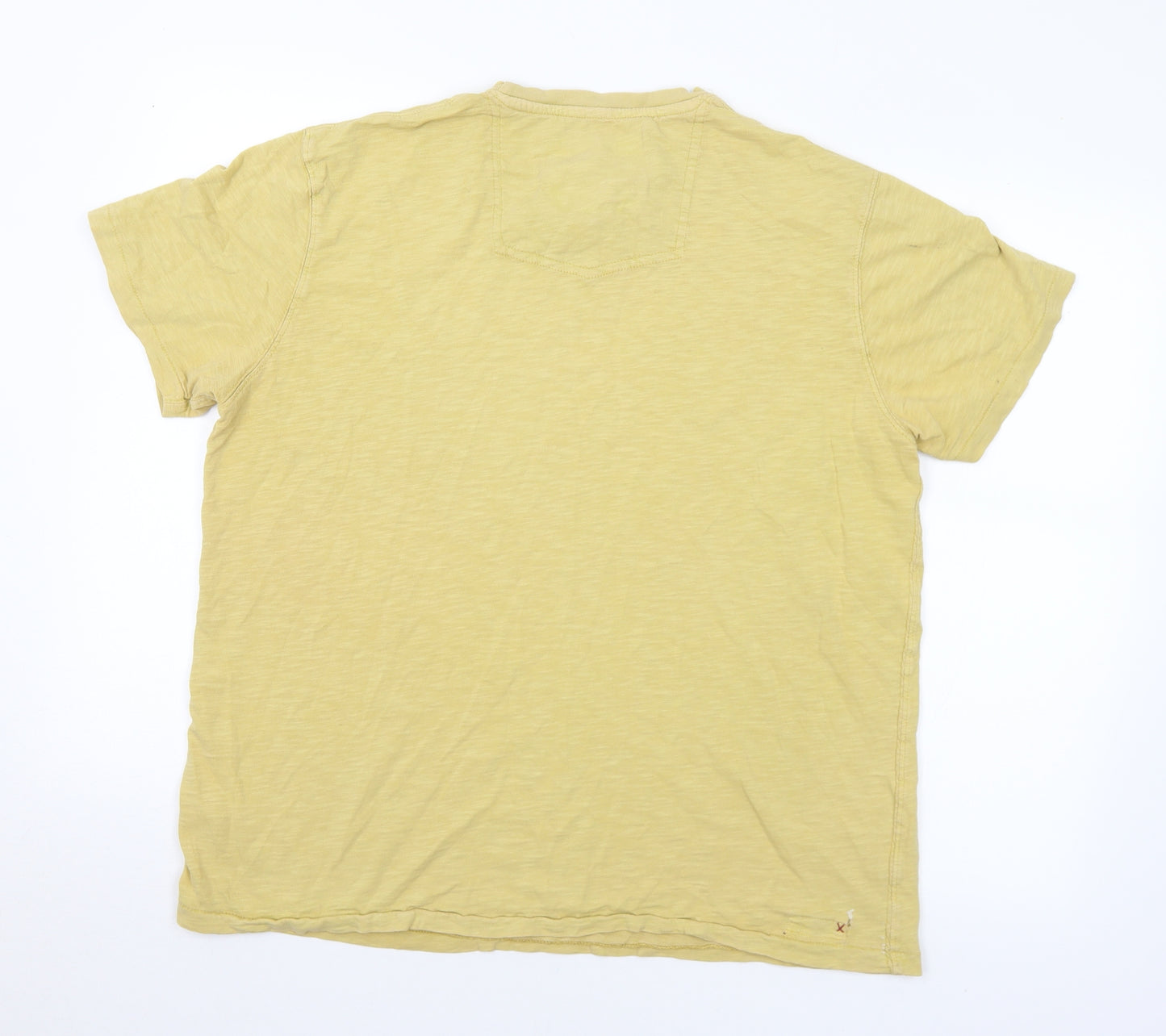 Fat Face  Mens Yellow  Cotton  T-Shirt Size L Crew Neck