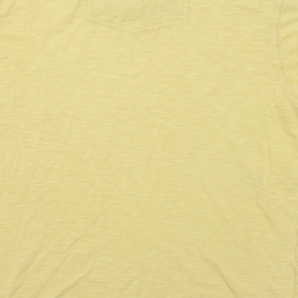 Fat Face  Mens Yellow  Cotton  T-Shirt Size L Crew Neck