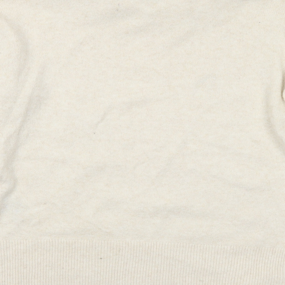 VERO MODA Womens Ivory Collared  Polyester Pullover Jumper Size M