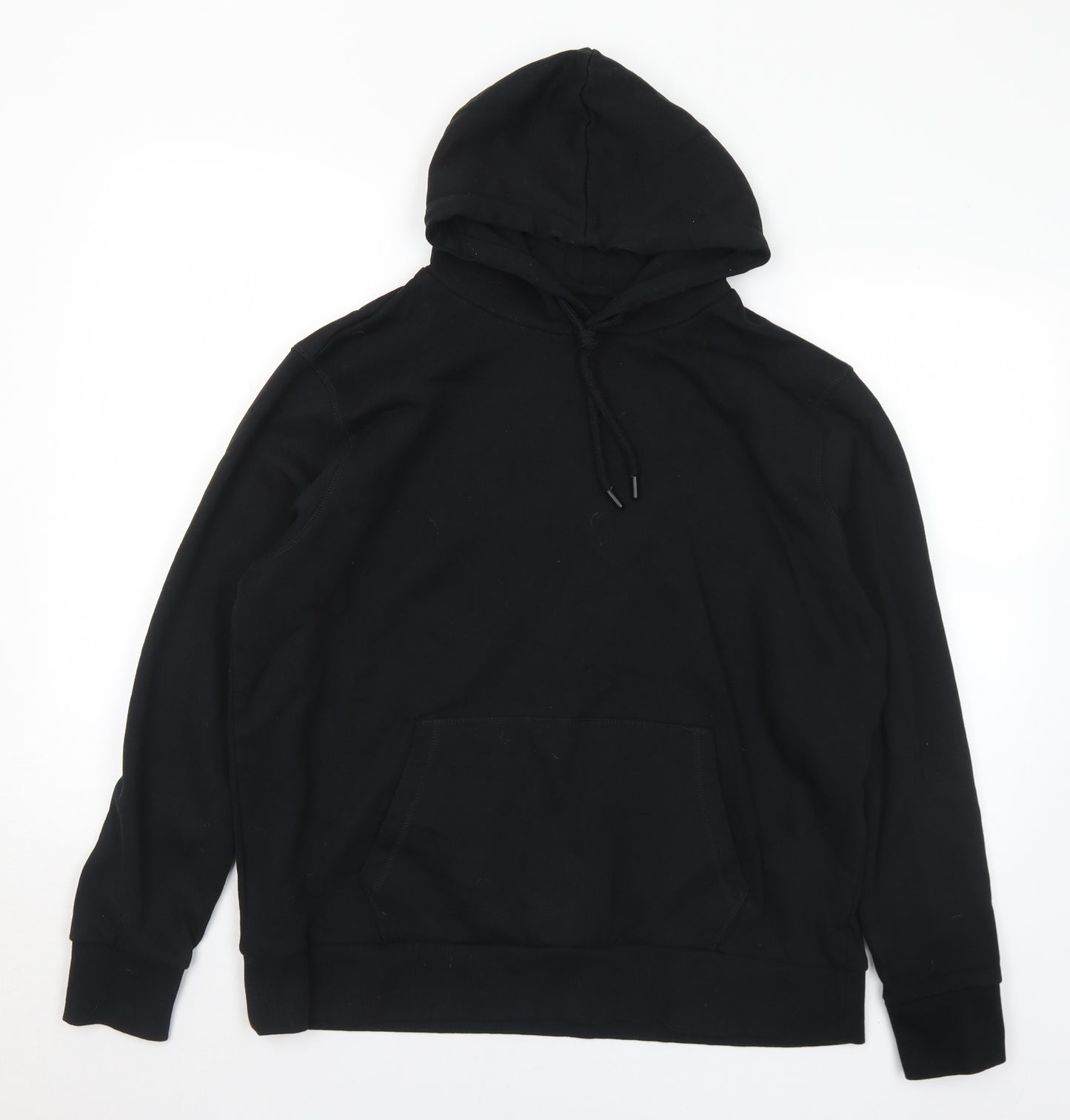 Dunnes Stores Mens Black  Cotton Pullover Hoodie Size XL