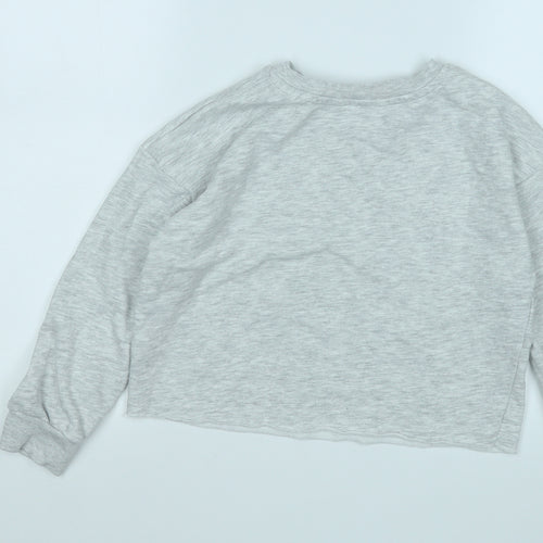 George Girls Grey  Cotton Pullover Sweatshirt Size 7-8 Years   - Kind