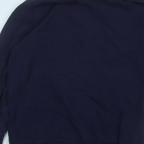 Easy Mens Blue  Cotton Pullover Sweatshirt Size M