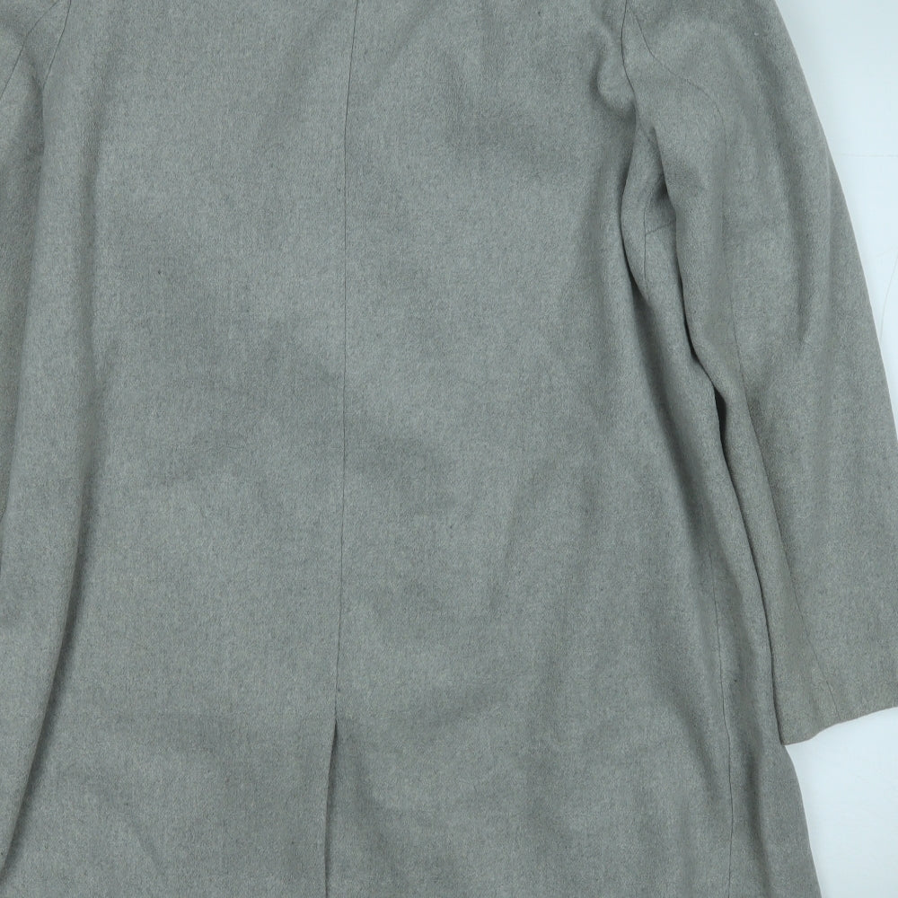 New Look Womens Grey   Trench Coat Coatigan Size 16