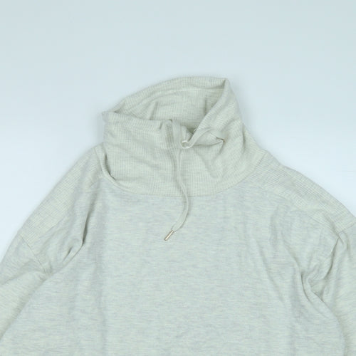 F&F Womens White High Neck  Polyester Pullover Jumper Size 14