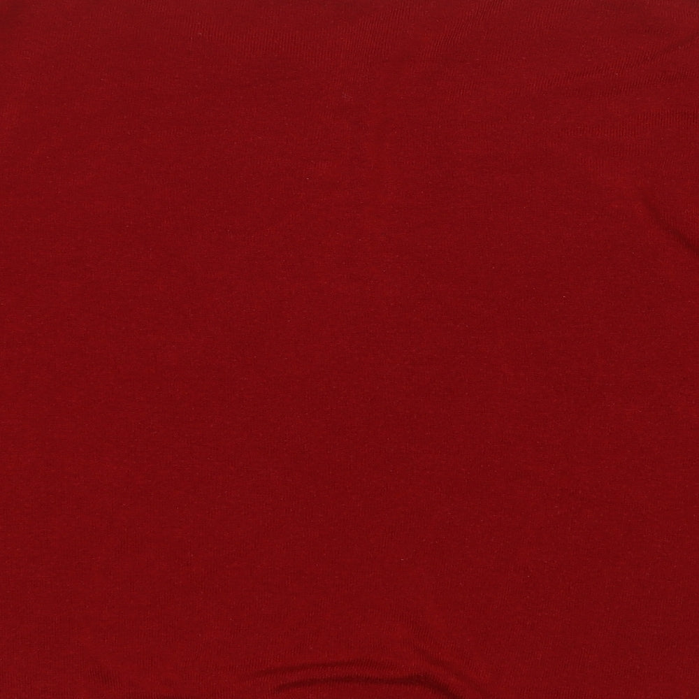 Love Knitwear Womens Red Round Neck  Acrylic Pullover Jumper Size 24