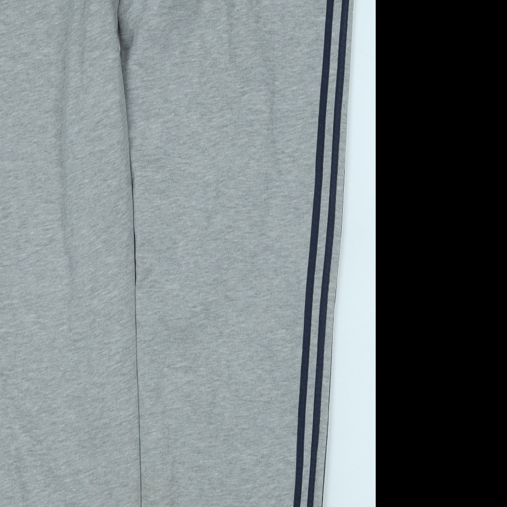 adidas Mens Grey  Cotton Jogger Trousers Size L L30 in Regular