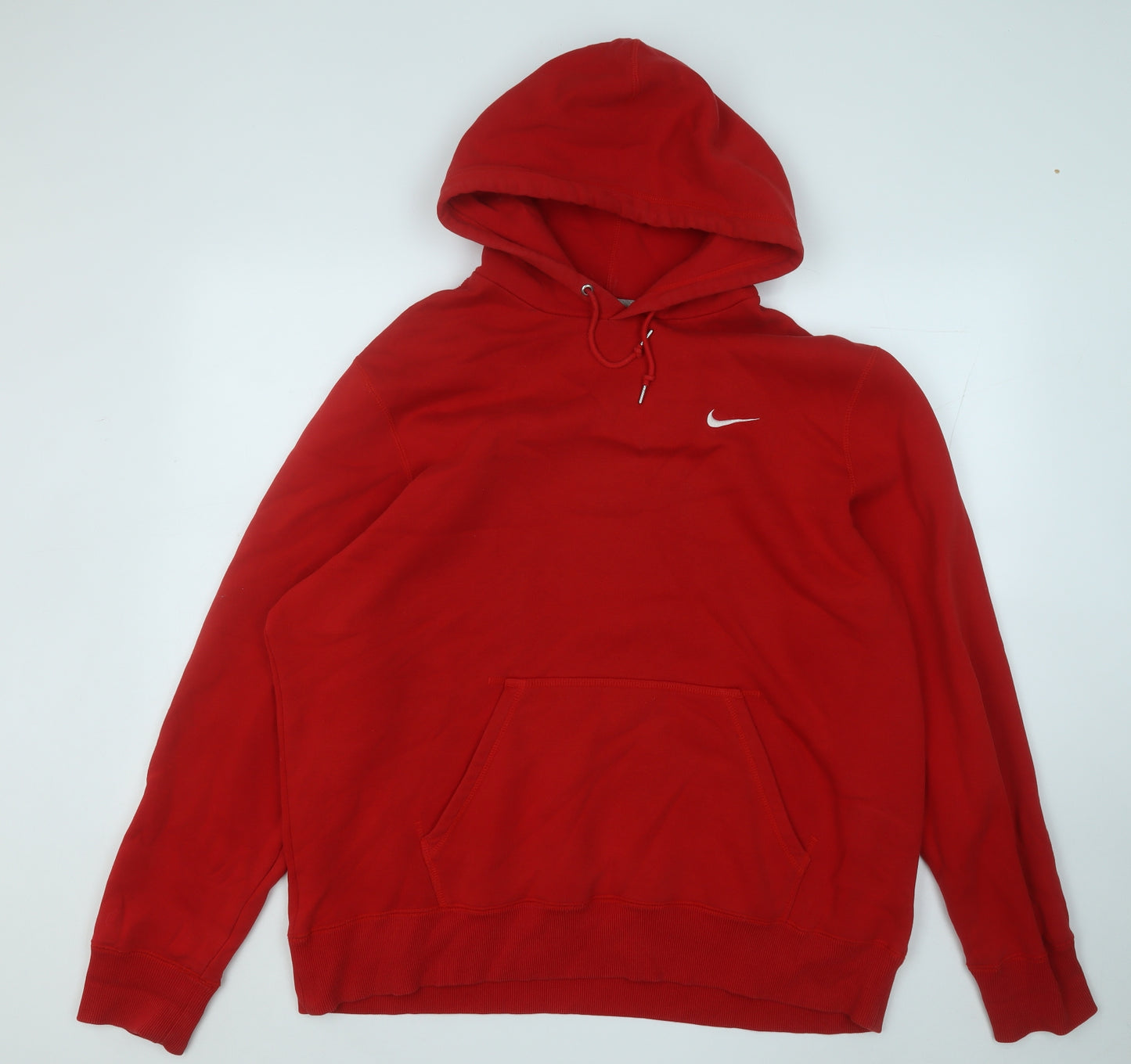 Nike Mens Red  Cotton Pullover Hoodie Size 2XL