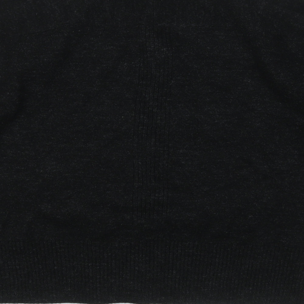 John Lewis Womens Black V-Neck  Polyester Cardigan Jumper Size 14