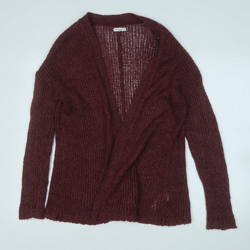 Jacquelin Exclusive Womens Purple V-Neck  Acrylic Cardigan Jumper Size M