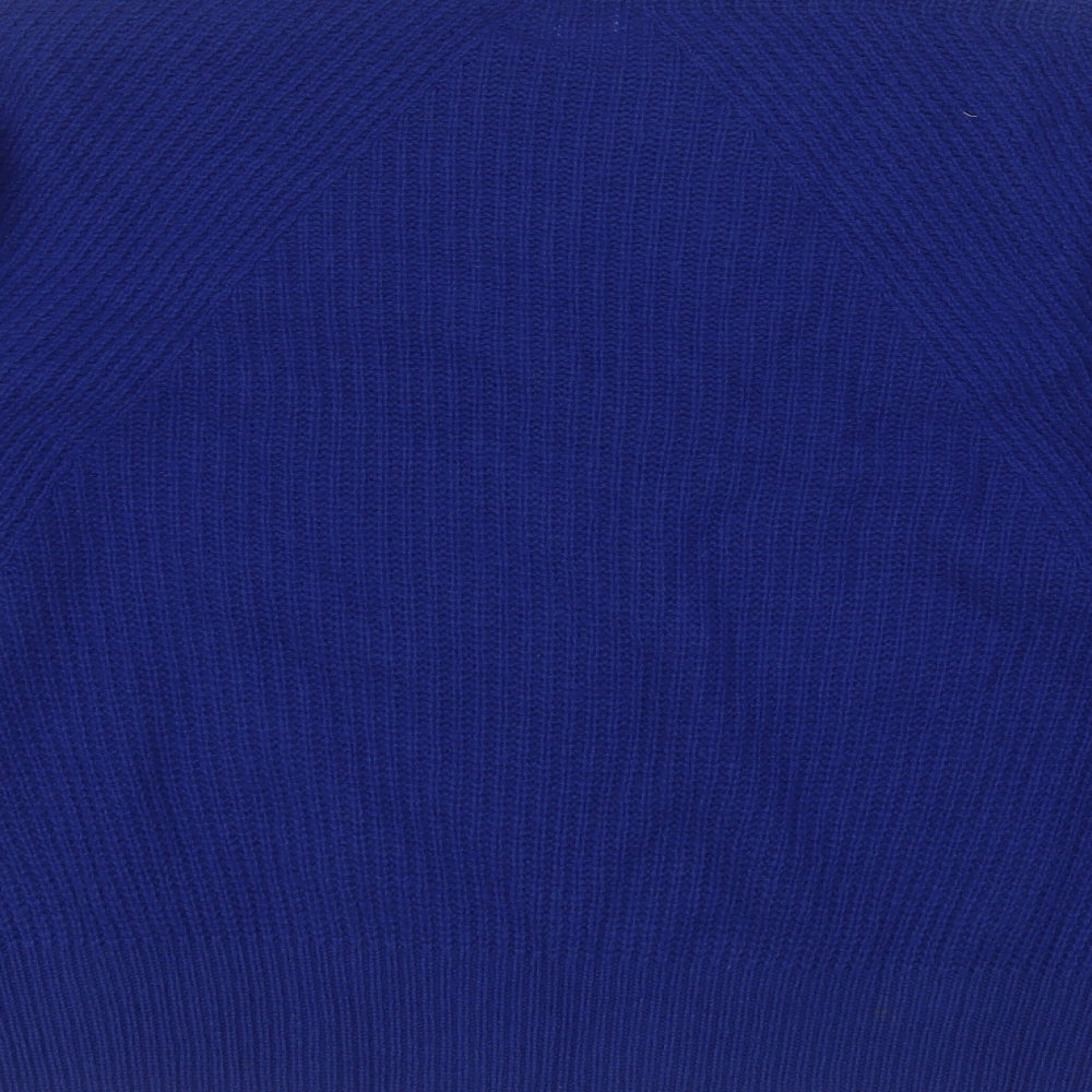 John Lewis Womens Blue Round Neck  Acrylic Pullover Jumper Size 16