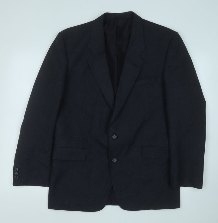 Preworn Mens Grey  Polyester Jacket Suit Jacket Size 40