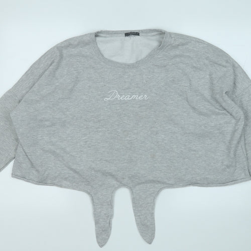Primark Womens Grey  Cotton Pullover Sweatshirt Size 20   - Dreamer