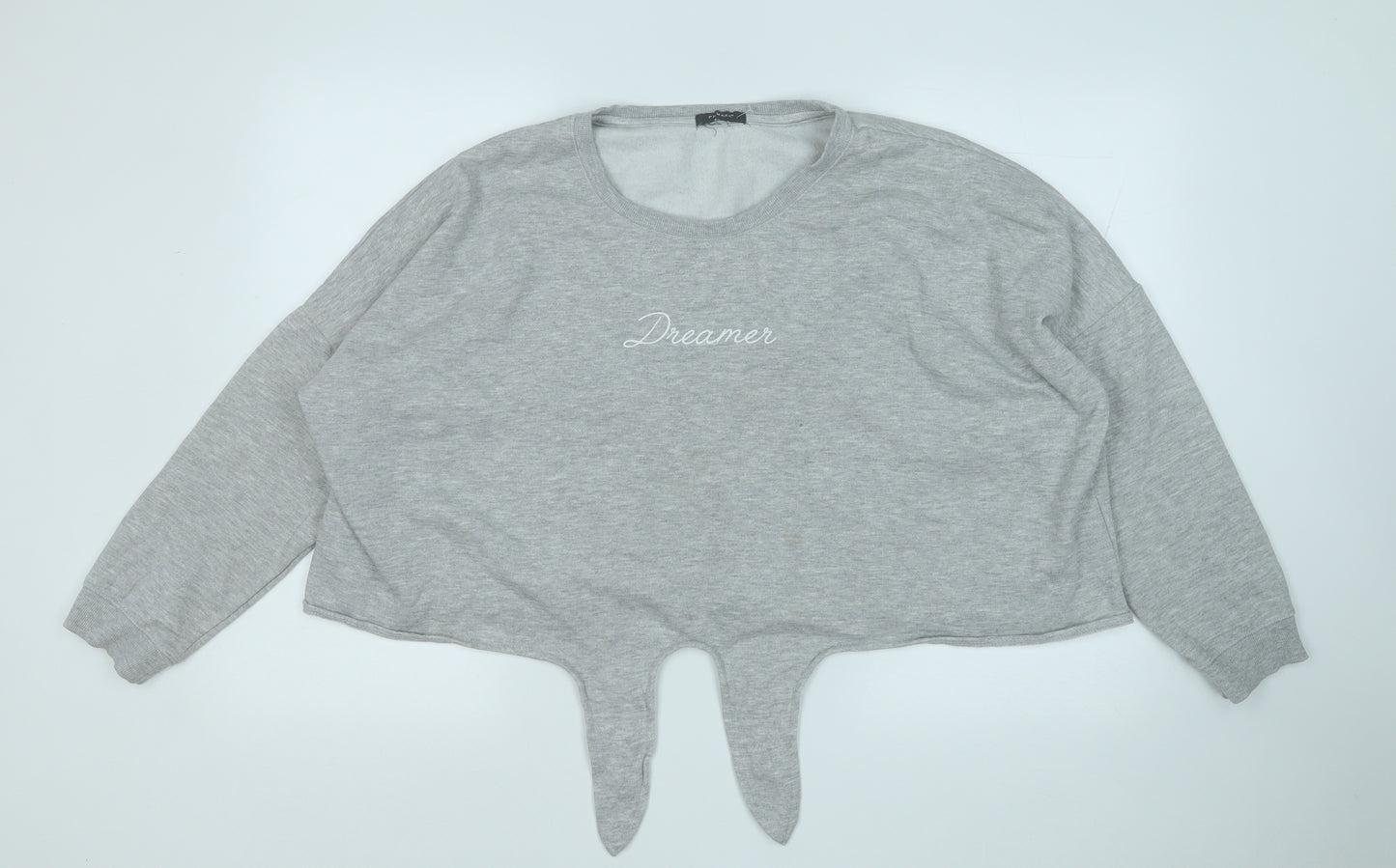 Primark Womens Grey  Cotton Pullover Sweatshirt Size 20   - Dreamer