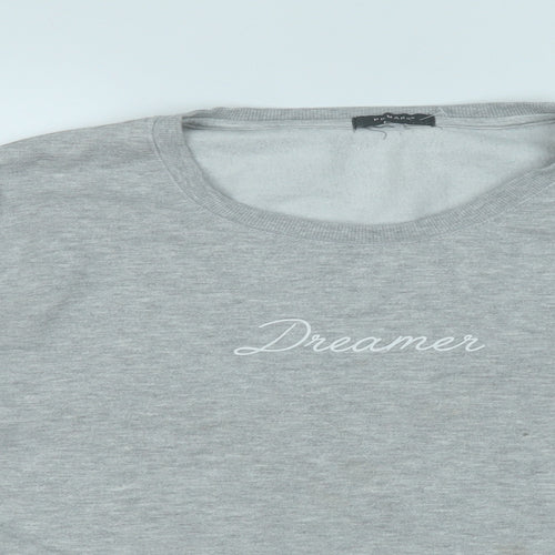 Primark Womens Grey  Cotton Pullover Sweatshirt Size 20   - Dreamer