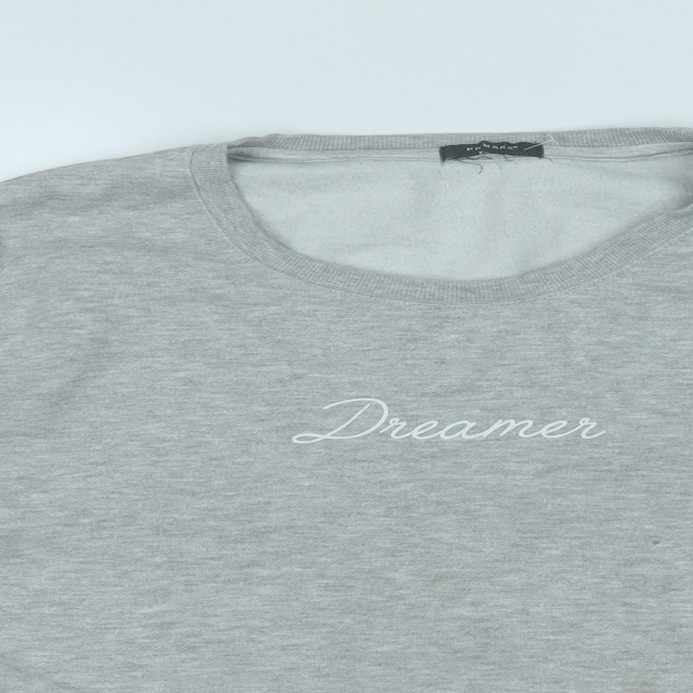 Primark Womens Grey  Cotton Pullover Sweatshirt Size 20   - Dreamer