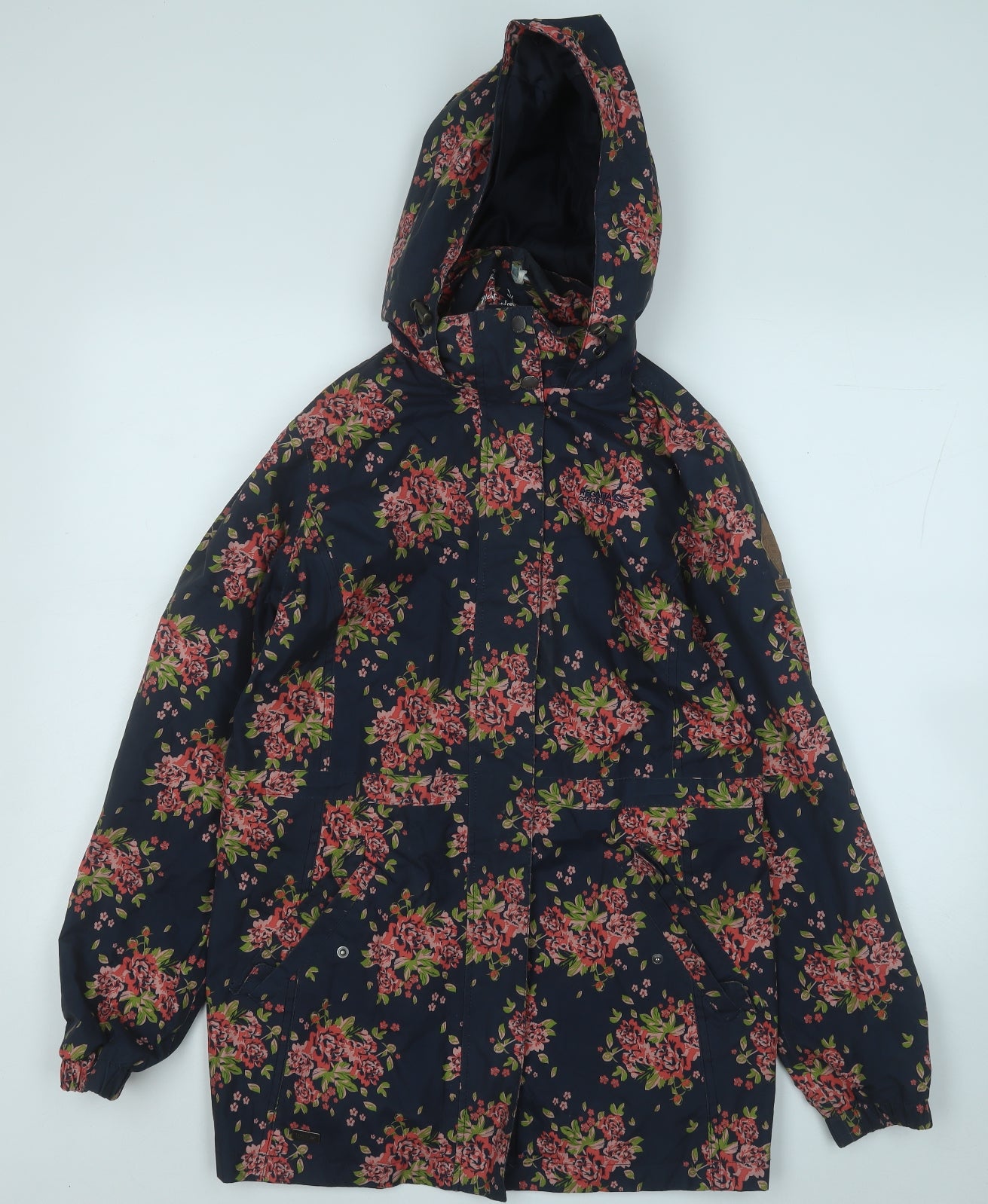 Regatta Womens Multicoloured Floral  Rain Coat Coat Size 12