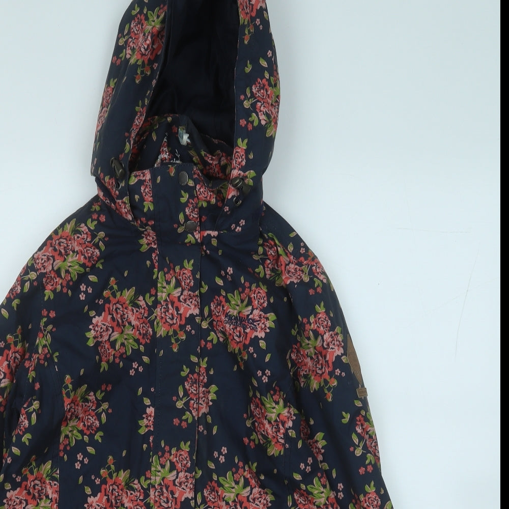 Regatta Womens Multicoloured Floral  Rain Coat Coat Size 12