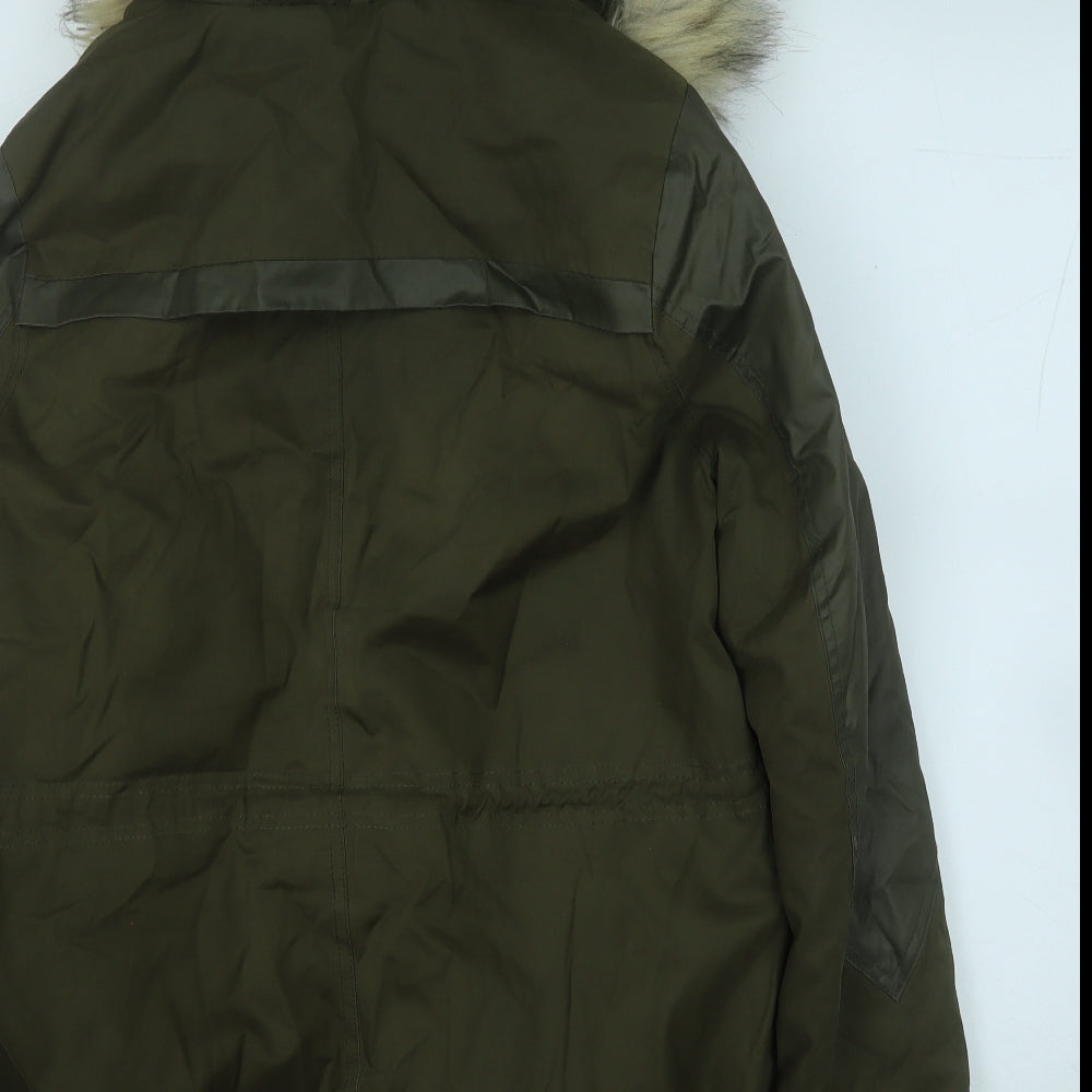 TU Womens Green   Parka Coat Size 14