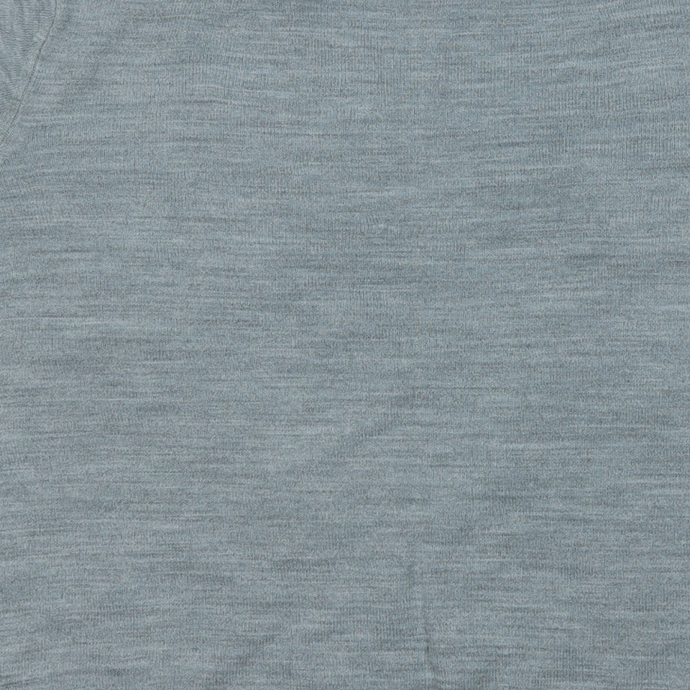 Marks and Spencer Womens Grey Round Neck Geometric Acrylic Pullover Jumper Size 22
