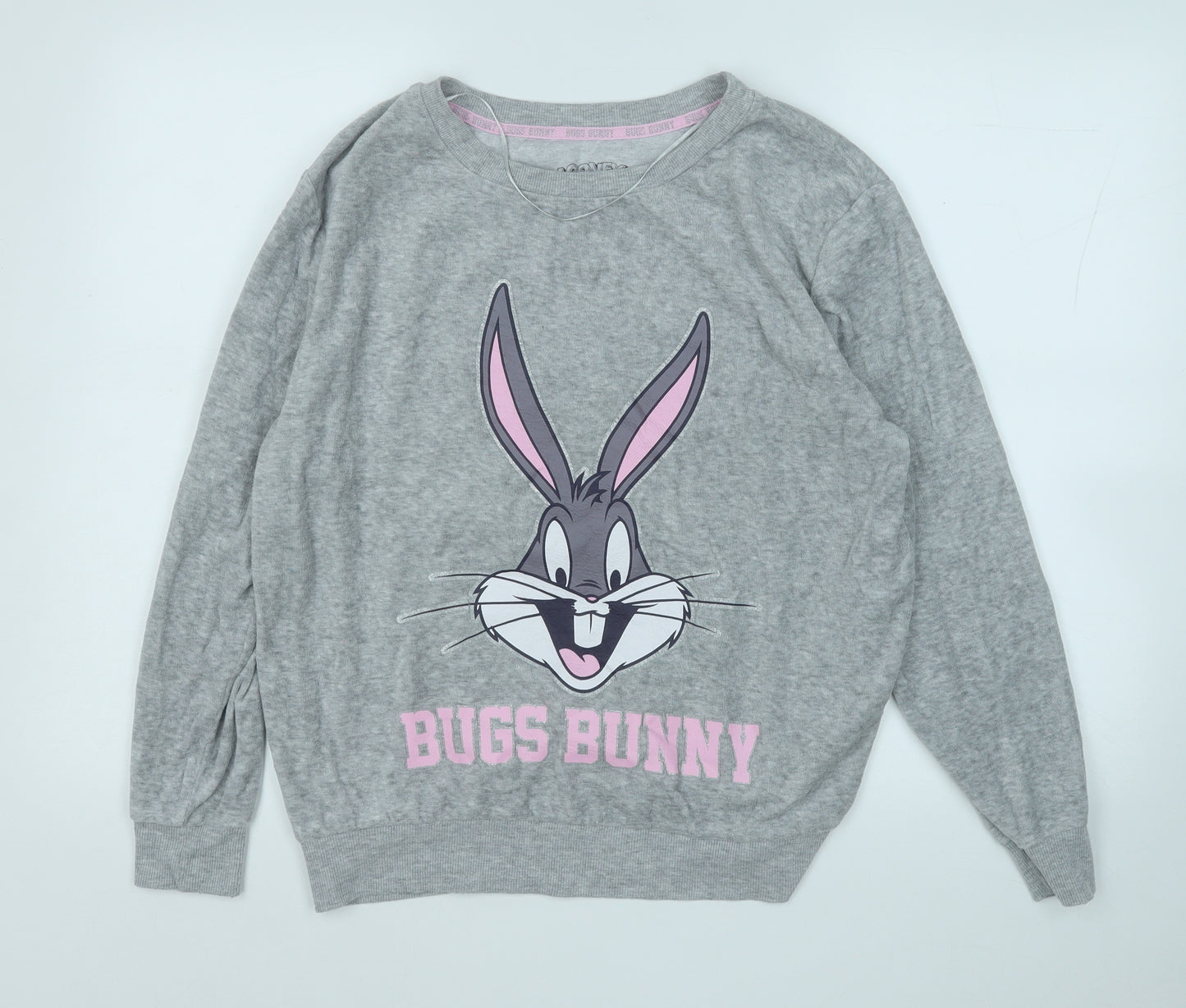 Primark Womens Grey  Polyester Pullover Sweatshirt Size 14   - Bugs Bunny Looney Tunes