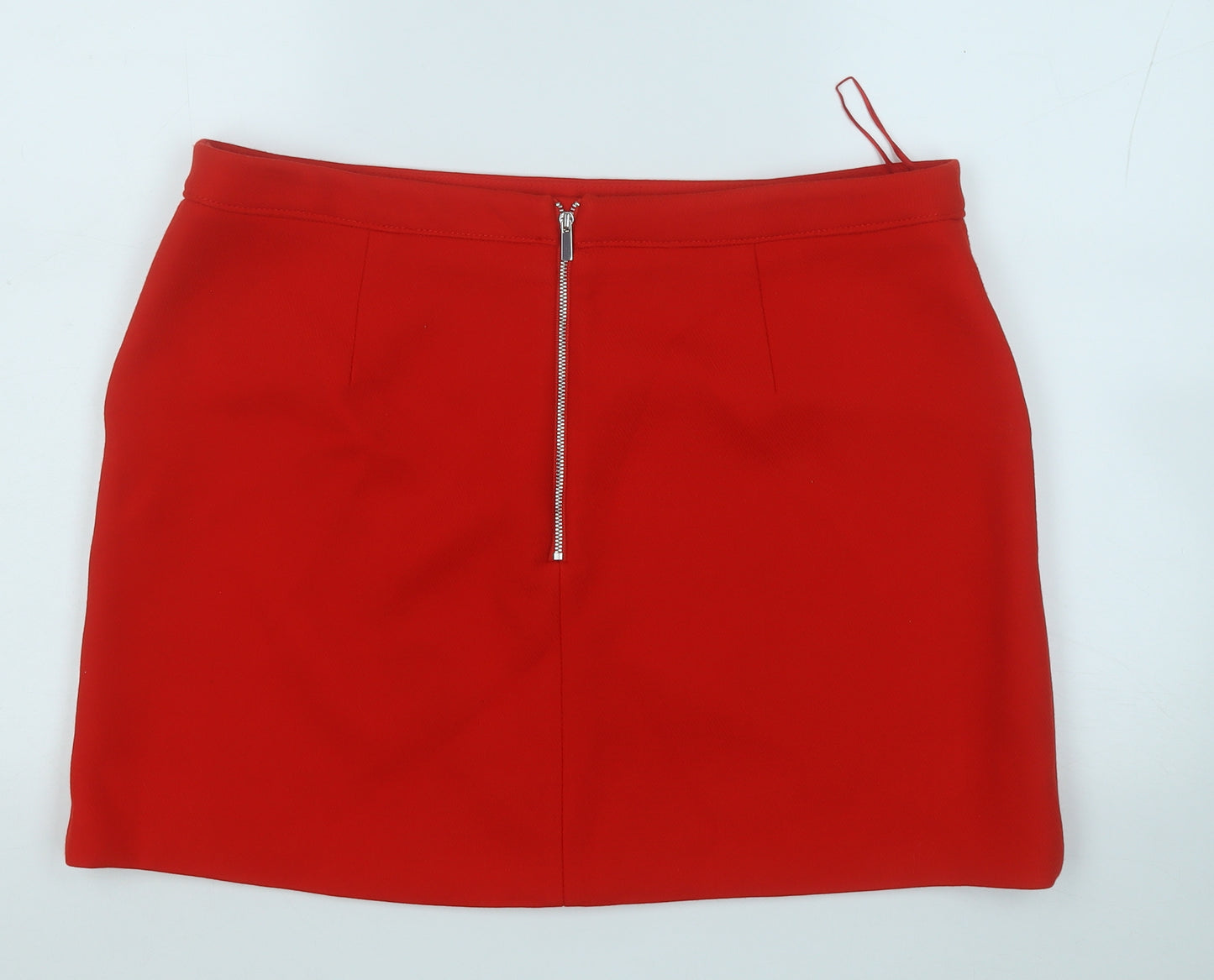 Dunnes Stores Womens Red  Polyester A-Line Skirt Size 16