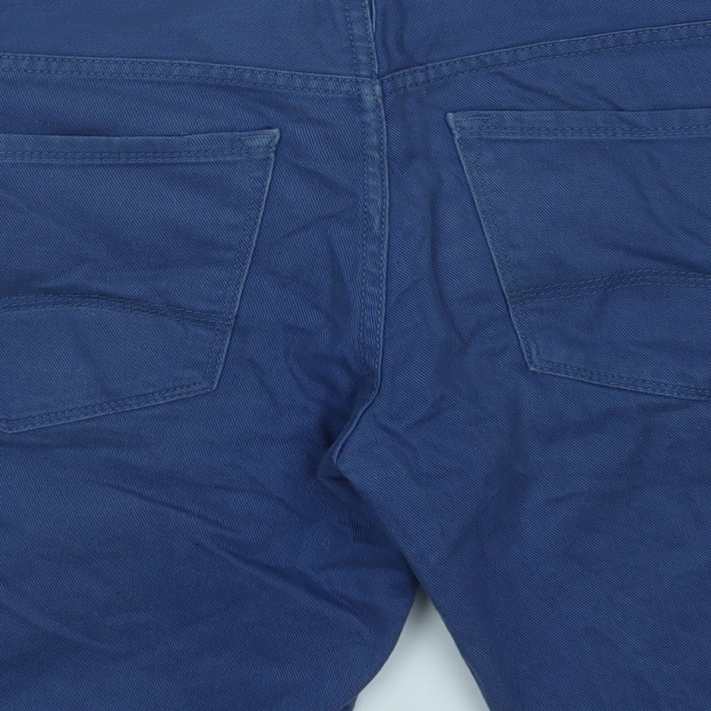 Denim & Co. Womens Blue  Cotton Chino Shorts Size 32 in  Regular