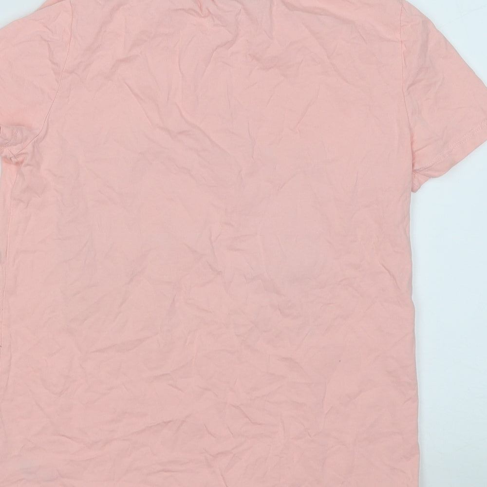Matalan Girls Pink  Cotton Basic T-Shirt Size 12 Years Round Neck  - Happiness