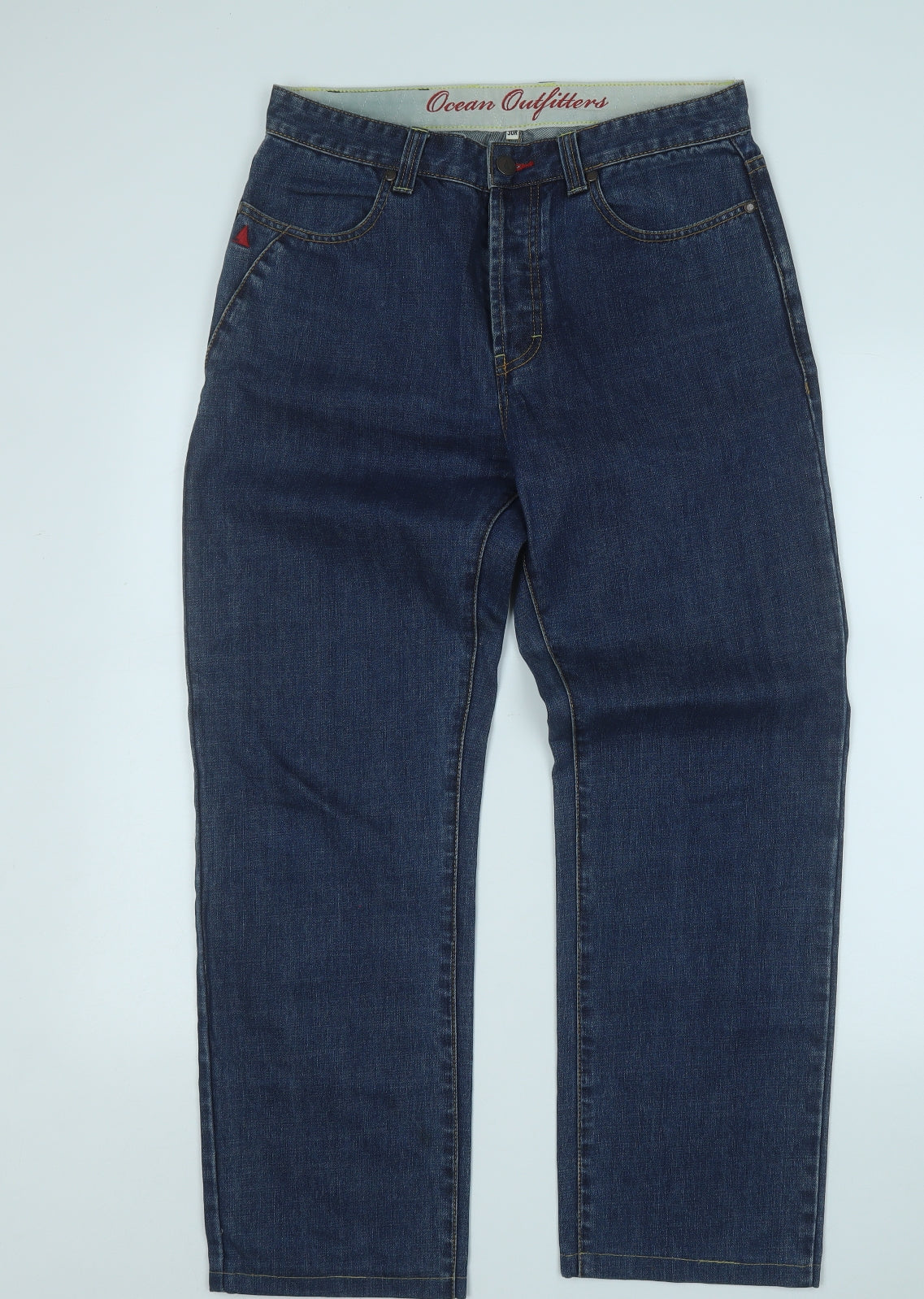 MUSTO Mens Blue  Cotton Straight Jeans Size 30 in L28 in Regular