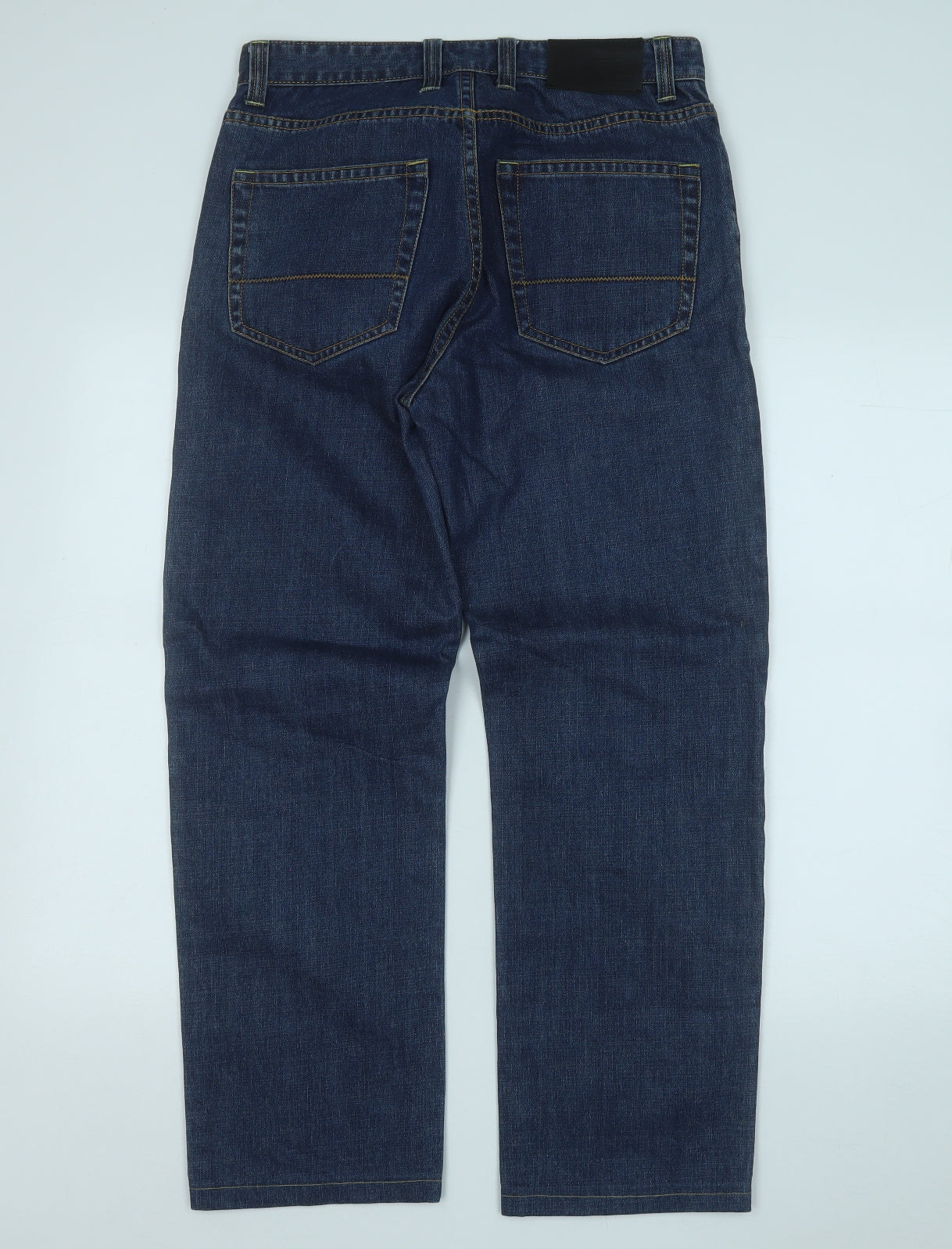 MUSTO Mens Blue  Cotton Straight Jeans Size 30 in L28 in Regular