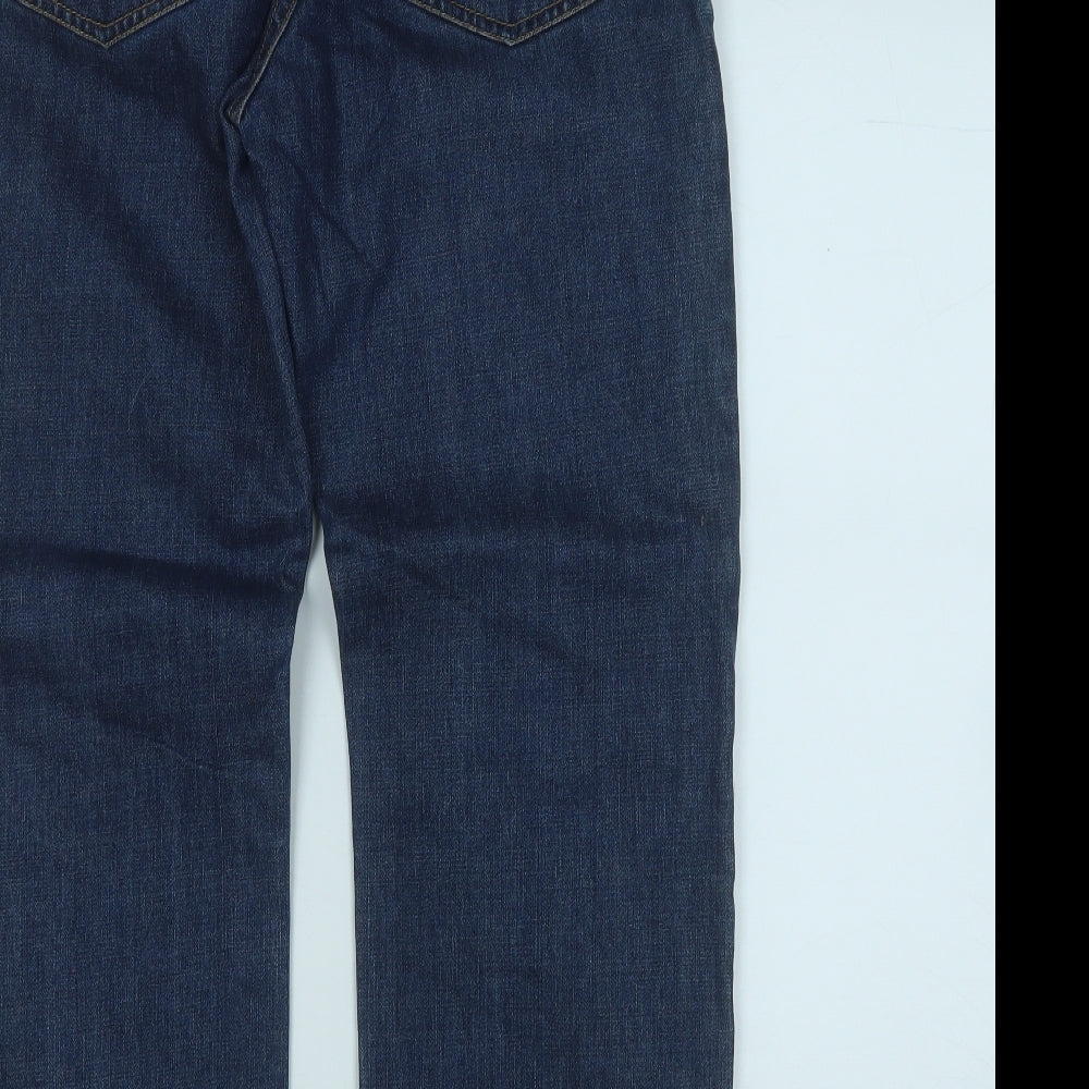 MUSTO Mens Blue  Cotton Straight Jeans Size 30 in L28 in Regular