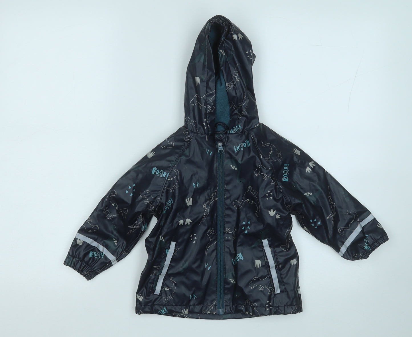 Lupilu Boys Blue Geometric  Rain Coat Coat Size 12-18 Months