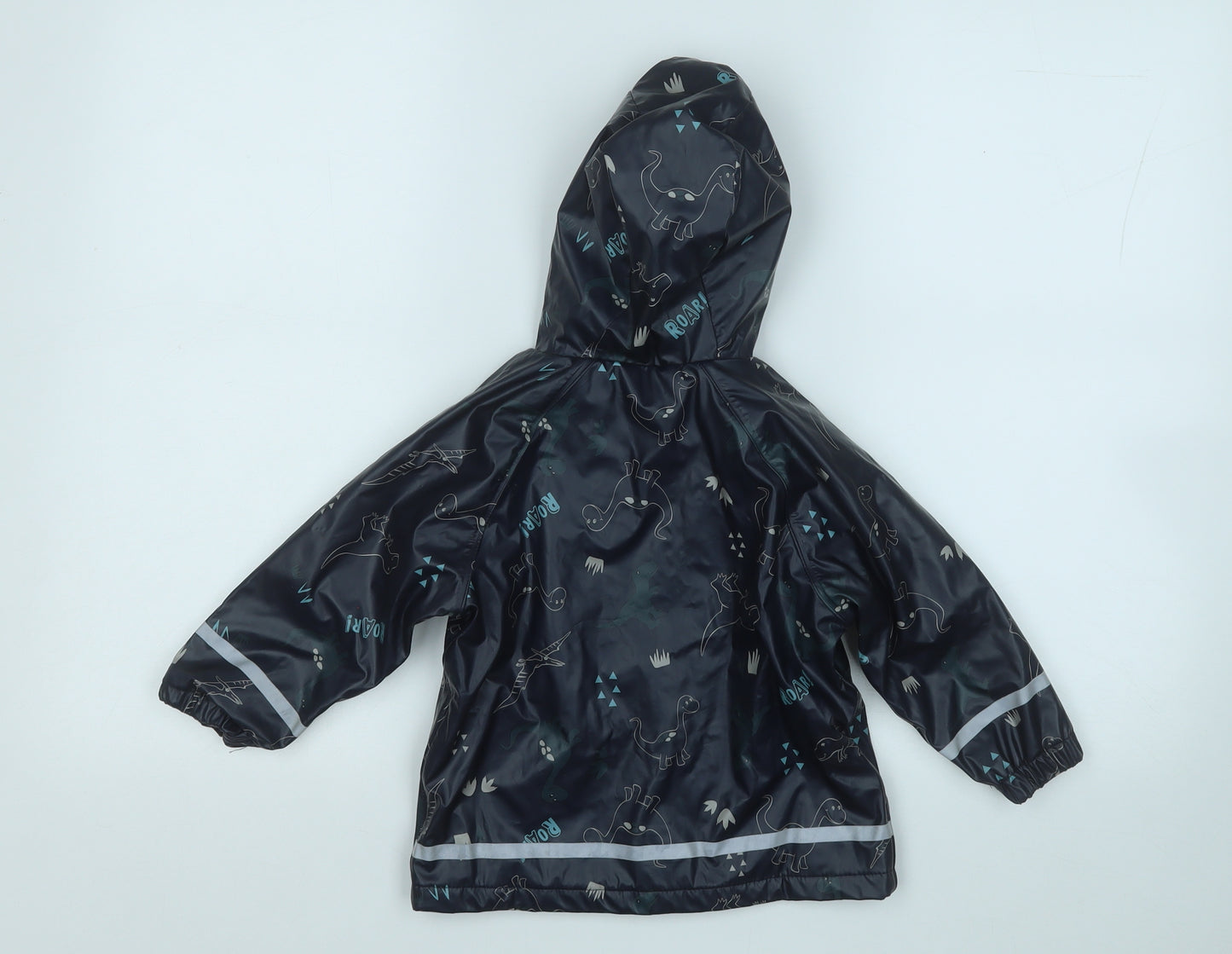 Lupilu Boys Blue Geometric  Rain Coat Coat Size 12-18 Months