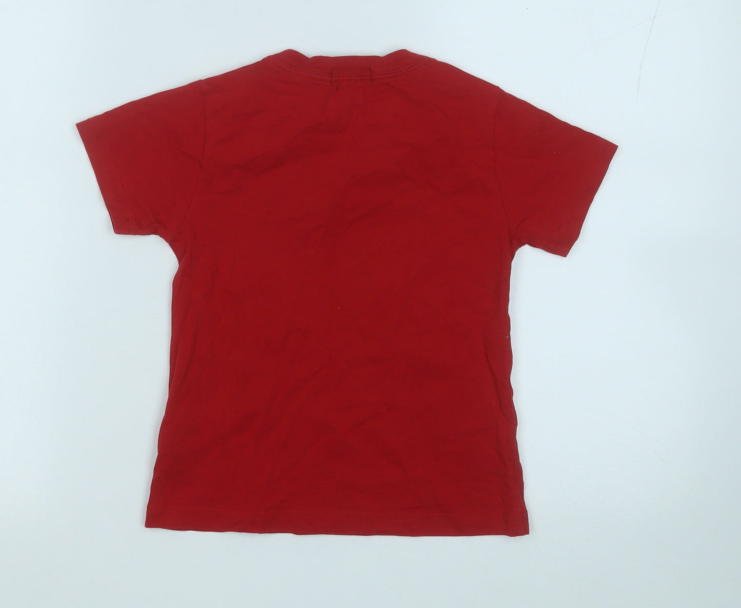 Polo Ralph Lauren Boys Red  Cotton Basic T-Shirt Size 3 Years Round Neck