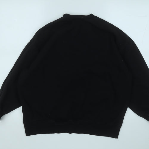 Primark Womens Black  Cotton Pullover Sweatshirt Size 10