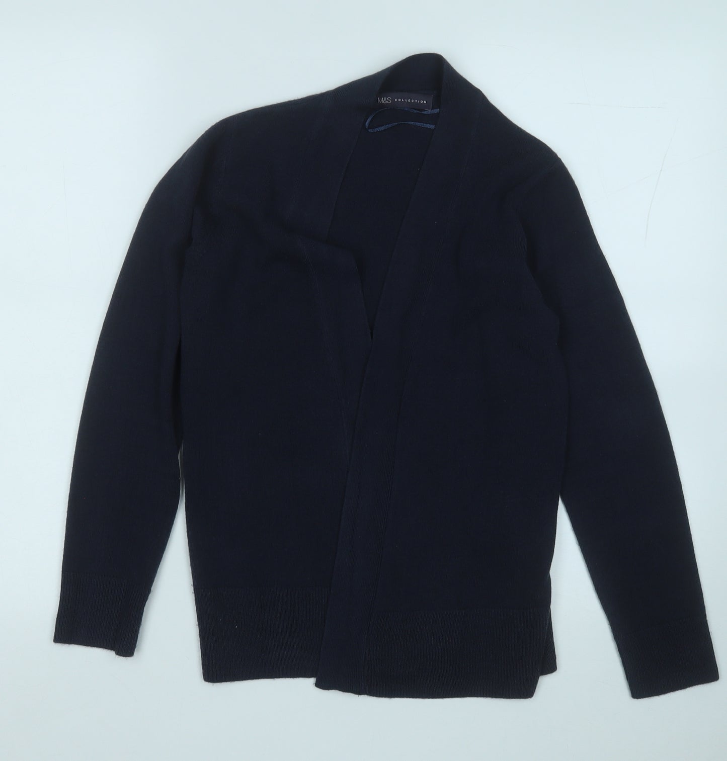 Marks and Spencer Womens Blue V-Neck  Acrylic Pullover Jumper Size S