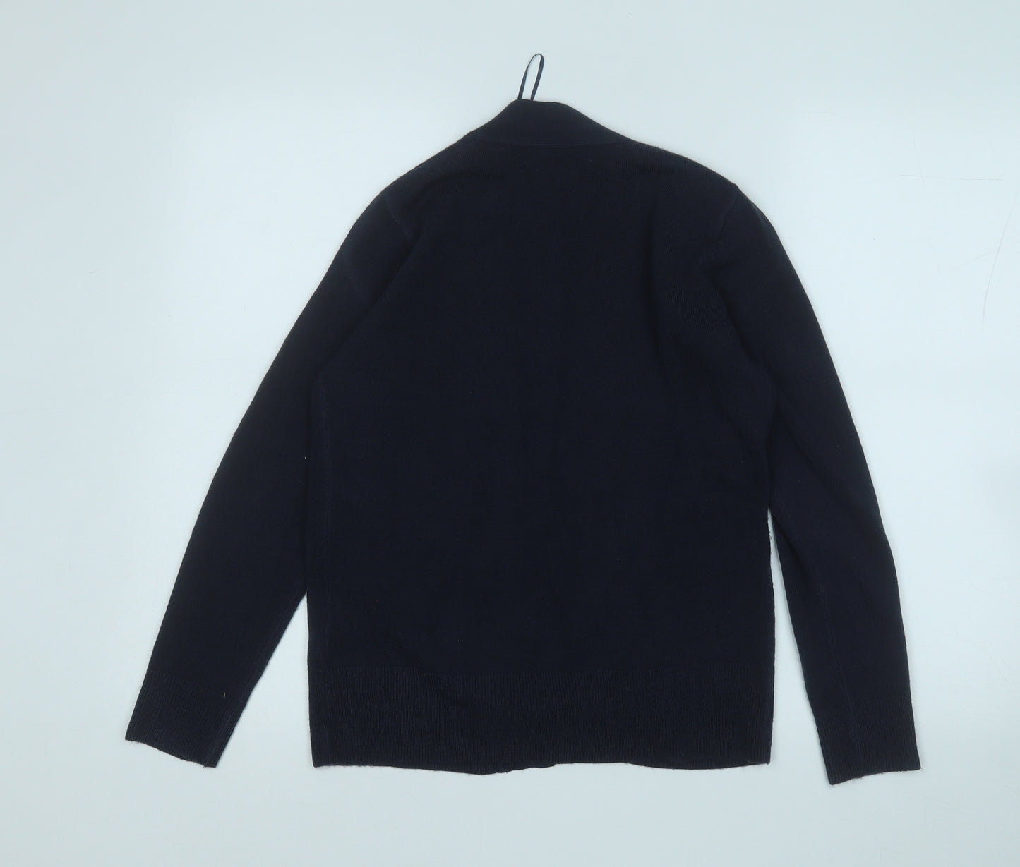 Marks and Spencer Womens Blue V-Neck  Acrylic Pullover Jumper Size S