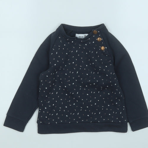 abcd Girls Blue Geometric Cotton Pullover Sweatshirt Size 5 Years