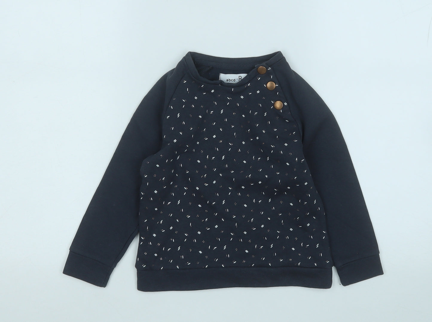 abcd Girls Blue Geometric Cotton Pullover Sweatshirt Size 5 Years