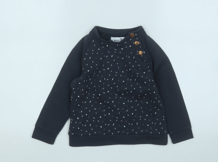 abcd Girls Blue Geometric Cotton Pullover Sweatshirt Size 5 Years