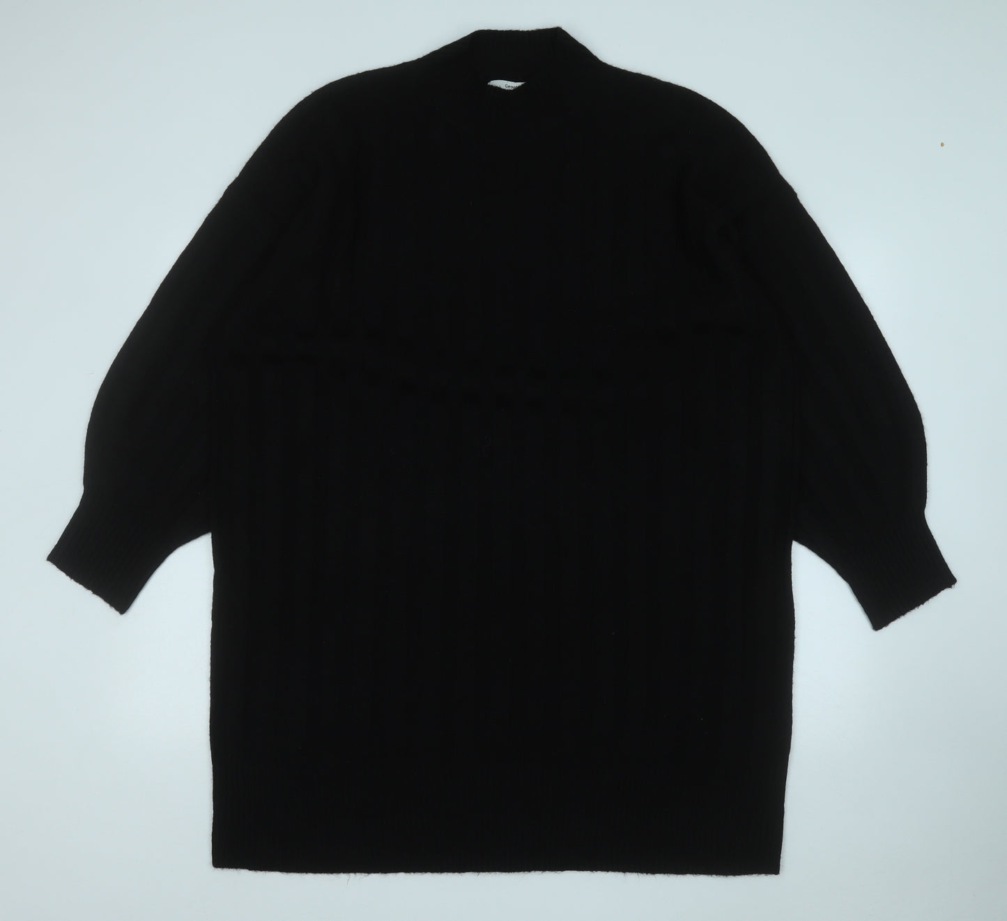 George Womens Black Round Neck  Polyester Pullover Jumper Size 20