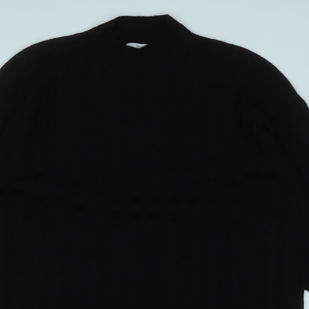 George Womens Black Round Neck  Polyester Pullover Jumper Size 20