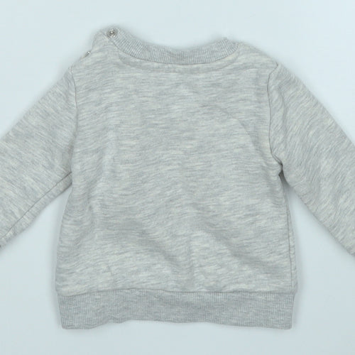 Primark Girls Grey  Cotton Pullover Jumper Size 0-3 Months   - Love Hugs