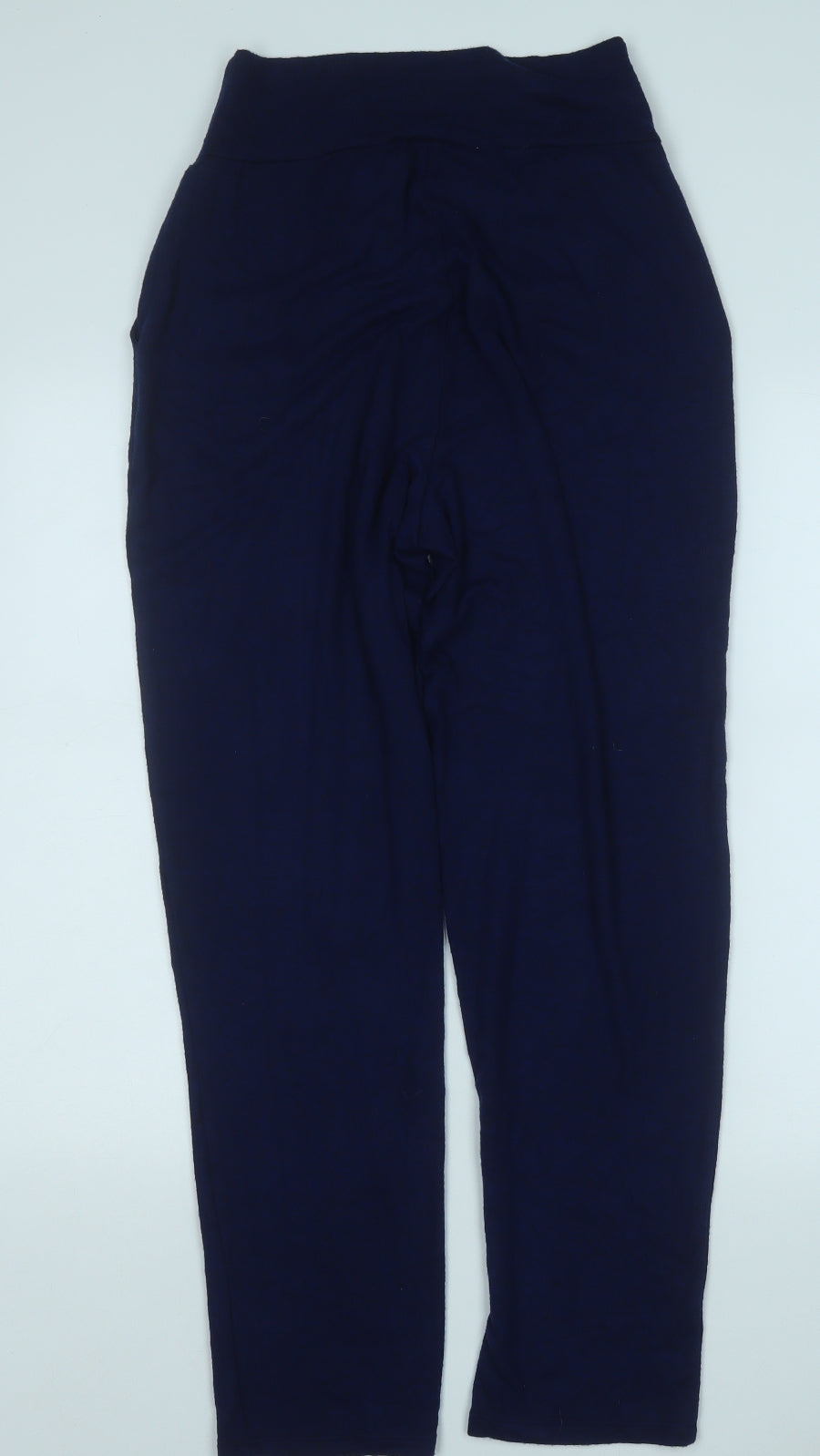 Kim&Co. Womens Blue  Viscose Jogger Trousers Size L L28 in Regular