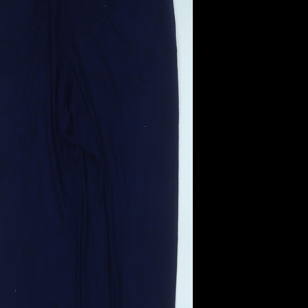 Kim&Co. Womens Blue  Viscose Jogger Trousers Size L L28 in Regular