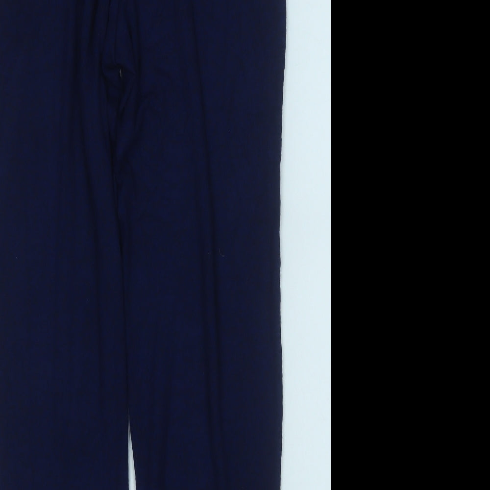 Kim&Co. Womens Blue  Viscose Jogger Trousers Size L L28 in Regular