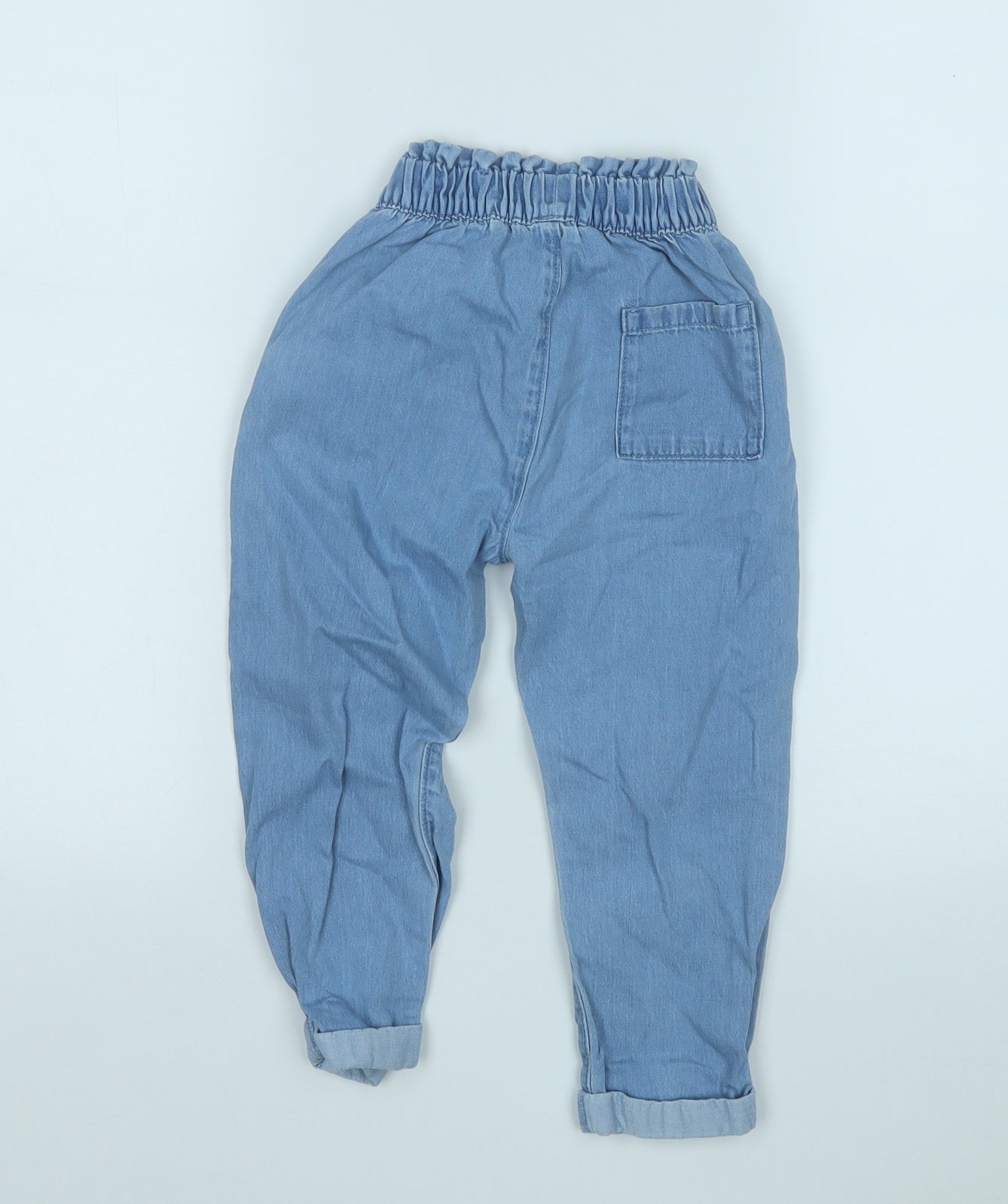 Marks and Spencer Girls Blue  Cotton Jegging Trousers Size 2-3 Years  Regular