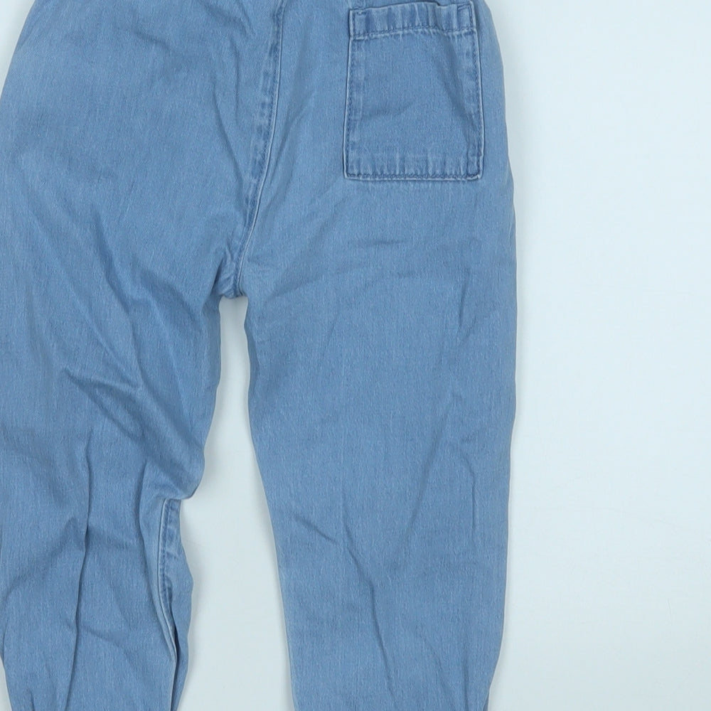 Marks and Spencer Girls Blue  Cotton Jegging Trousers Size 2-3 Years  Regular
